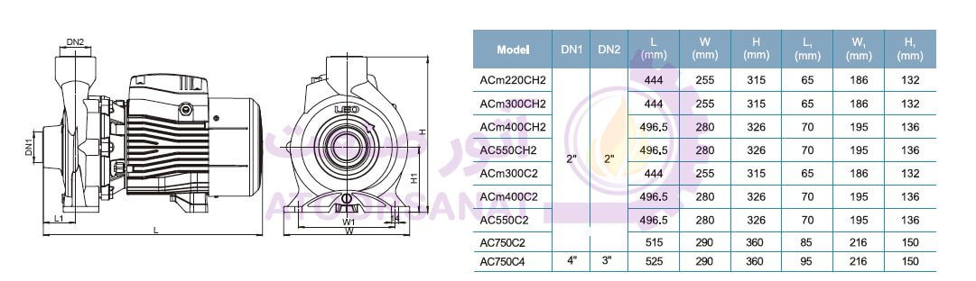 پمپ لئو مدل ac220ch2