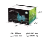 ابعاد پمپ آب بشقابی 1/5 اسب LEO ACm110