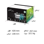 ابعاد پمپ جتی یک اسب استیل LEO AJm75S