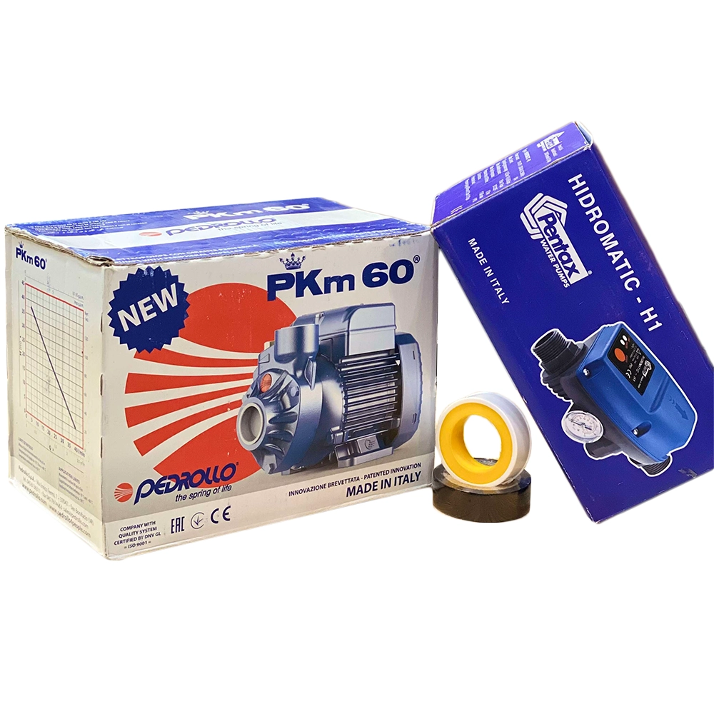 pedrolla pressure tank پمپ آب پدرولا به همراه ست کنترل پنتاکس ایتالیا (پکیج ایتالیایی برای منزل تک واحدی) - Image 1