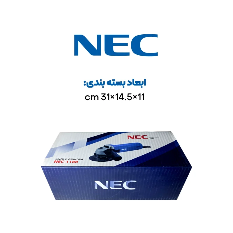 ابعاد بسته بندی مینی فرز ان ای سی NEC 1188