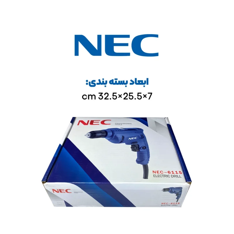 ابعاد بسته بندی دریل 10 چپ و راست اتوماتیک NEC 6115