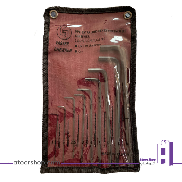 ست آچار آلن شش گوش واستر فوق بلند مدل VHB025