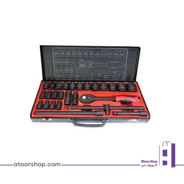 جعبه بکس 26 پارچه مشکی درایو 1/2 واستر