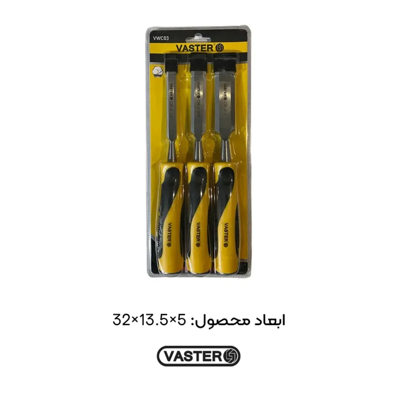 ابعاد بسته بندی ست مغار چوبVWC03 واستر